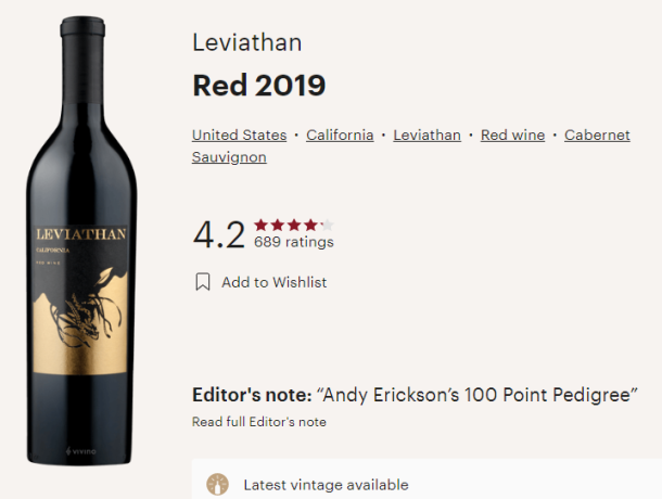 Leviathan 2019 Red Blend