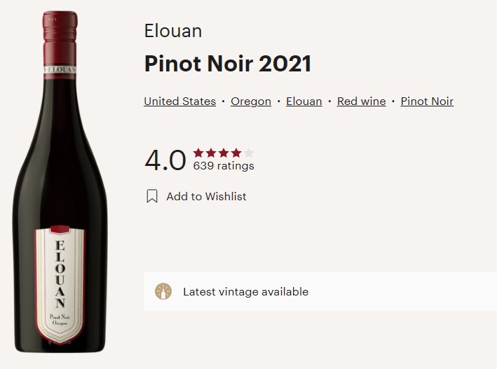 » Elouan 2021 Pinot Noir